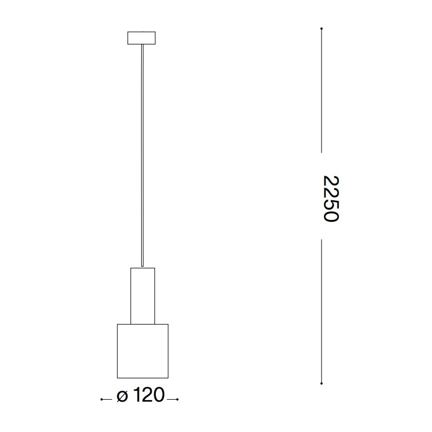 Ideal Lux - Żyrandol na lince HOLLY 1xE27/60W/230V śr. 12 cm mosiądz