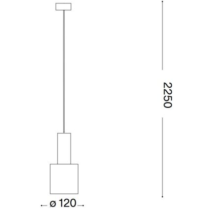 Ideal Lux - Żyrandol na lince HOLLY 1xE27/60W/230V śr. 12 cm mosiądz