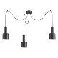 Ideal Lux - Żyrandol na lince HOLLY 3xE27/60W/230V pająk czarny