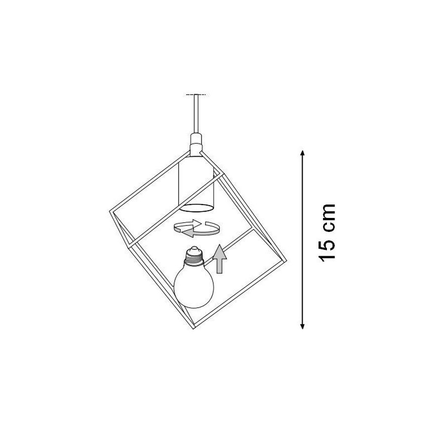 Ideal Lux - Żyrandol na lince ICE 5xE27/60W/230V śr. 50 cm biały