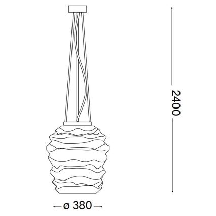 Ideal Lux - Żyrandol na lince KARMA 1xE27/60W/230V śr. 38 cm biały
