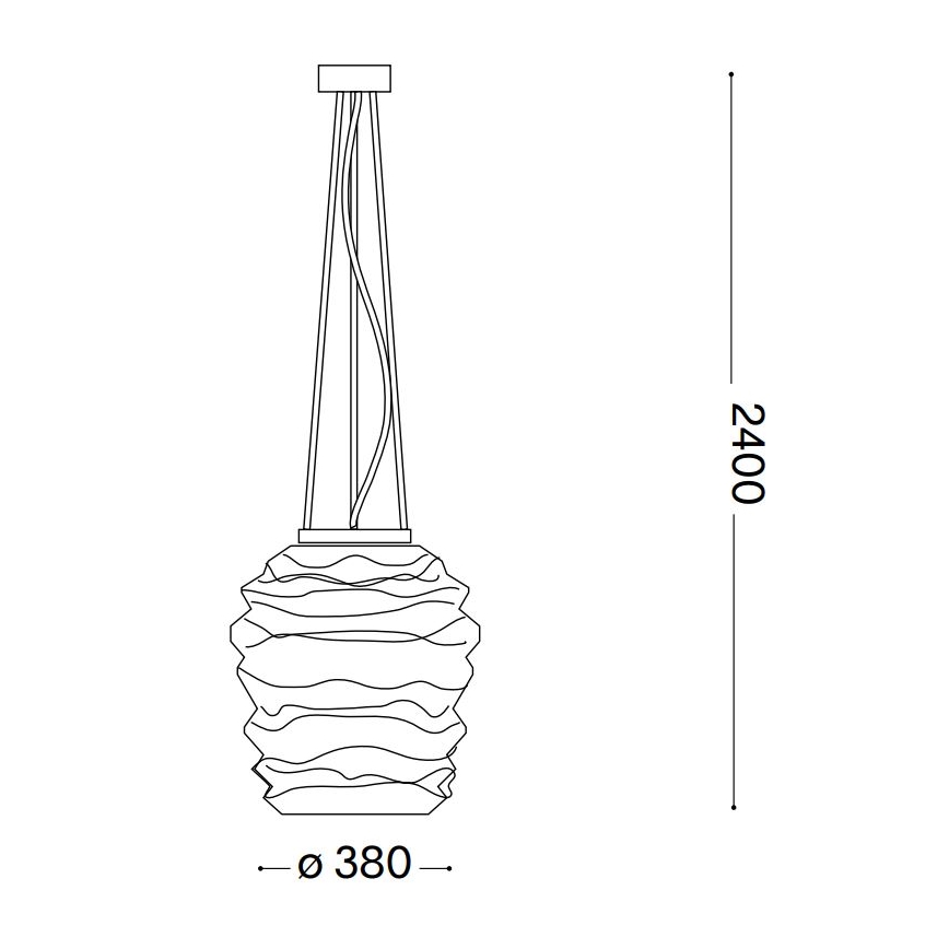 Ideal Lux - Żyrandol na lince KARMA 1xE27/60W/230V śr. 38 cm biały