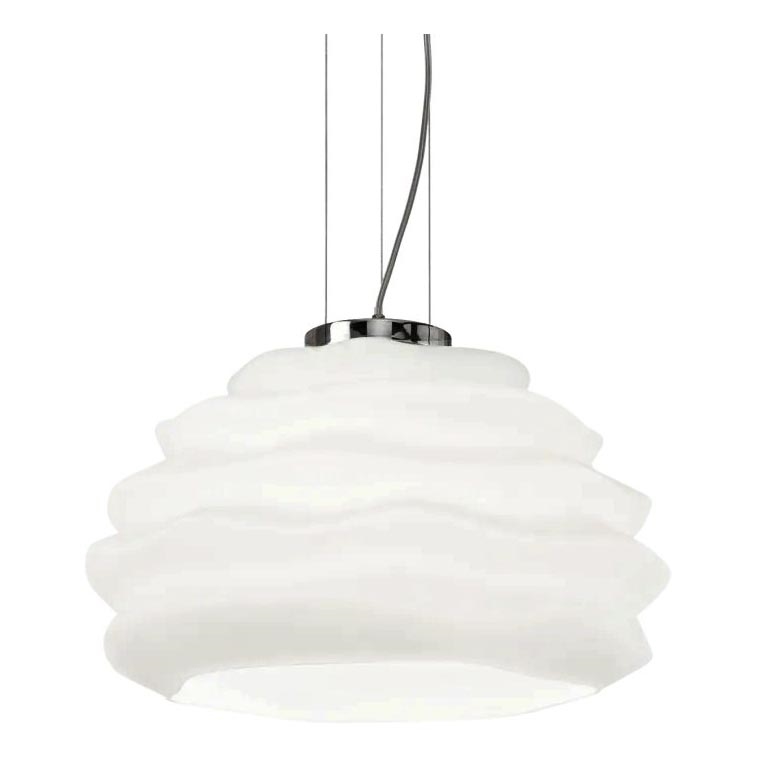 Ideal Lux - Żyrandol na lince KARMA 1xE27/60W/230V śr. 39 cm biały