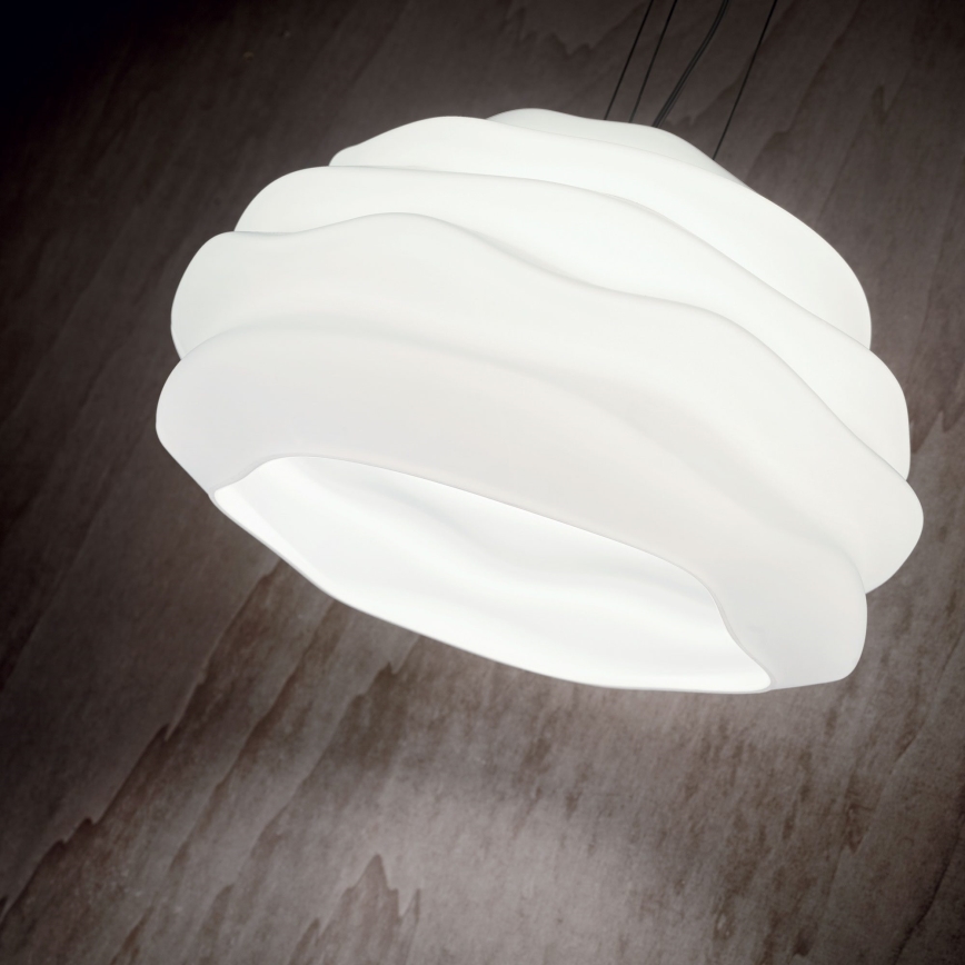 Ideal Lux - Żyrandol na lince KARMA 1xE27/60W/230V śr. 39 cm biały