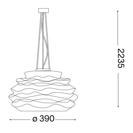 Ideal Lux - Żyrandol na lince KARMA 1xE27/60W/230V śr. 39 cm biały