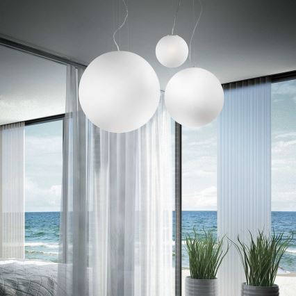 Ideal Lux - Żyrandol na lince MAPA 1xE27/42W/230V śr. 20 cm biały
