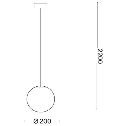 Ideal Lux - Żyrandol na lince MAPA 1xE27/42W/230V śr. 20 cm biały
