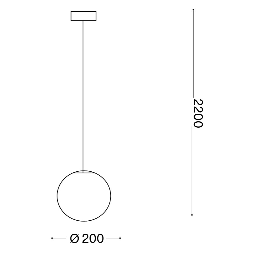 Ideal Lux - Żyrandol na lince MAPA 1xE27/42W/230V śr. 20 cm biały