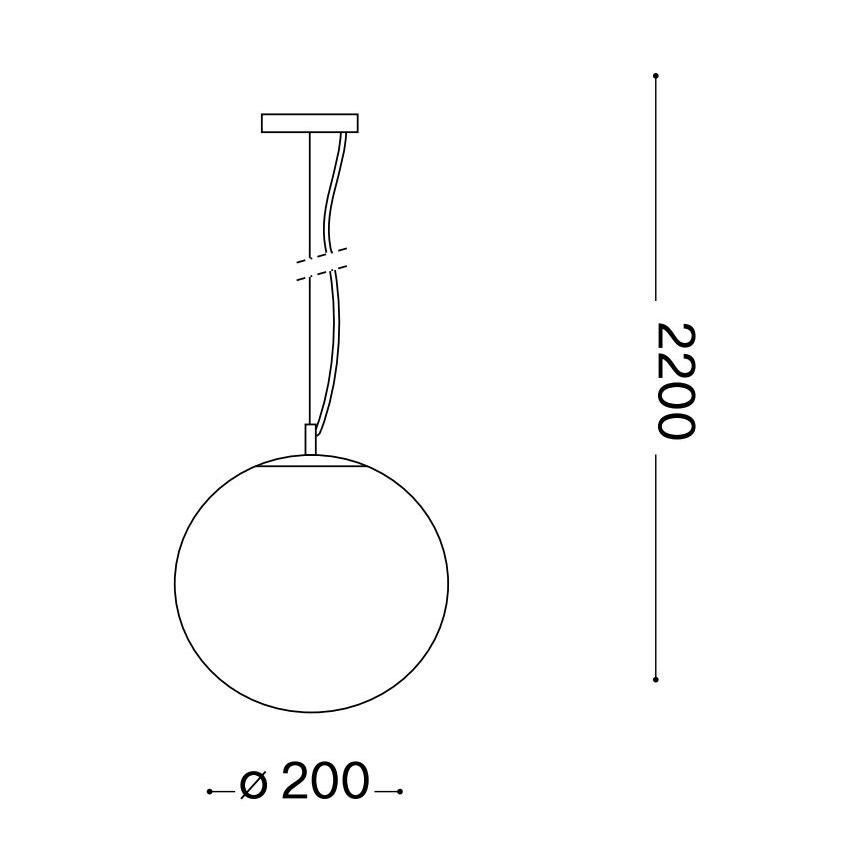 Ideal Lux - Żyrandol na lince MAPA 1xE27/42W/230V śr. 20 cm przezroczysty