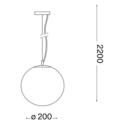 Ideal Lux - Żyrandol na lince MAPA 1xE27/42W/230V śr. 20 cm szary/dymny