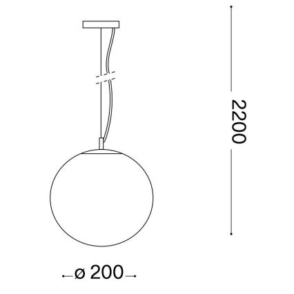 Ideal Lux - Żyrandol na lince MAPA 1xE27/42W/230V śr. 20 cm złoty/dymny