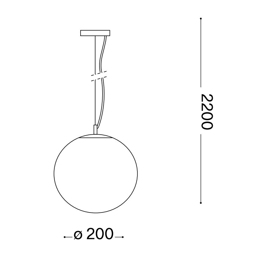 Ideal Lux - Żyrandol na lince MAPA 1xE27/42W/230V śr. 20 cm złoty/dymny