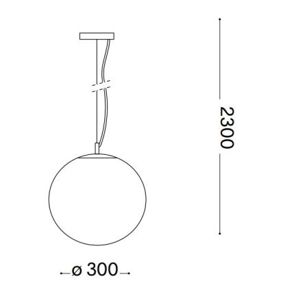 Ideal Lux - Żyrandol na lince MAPA 1xE27/42W/230V śr. 30 cm przezroczysty