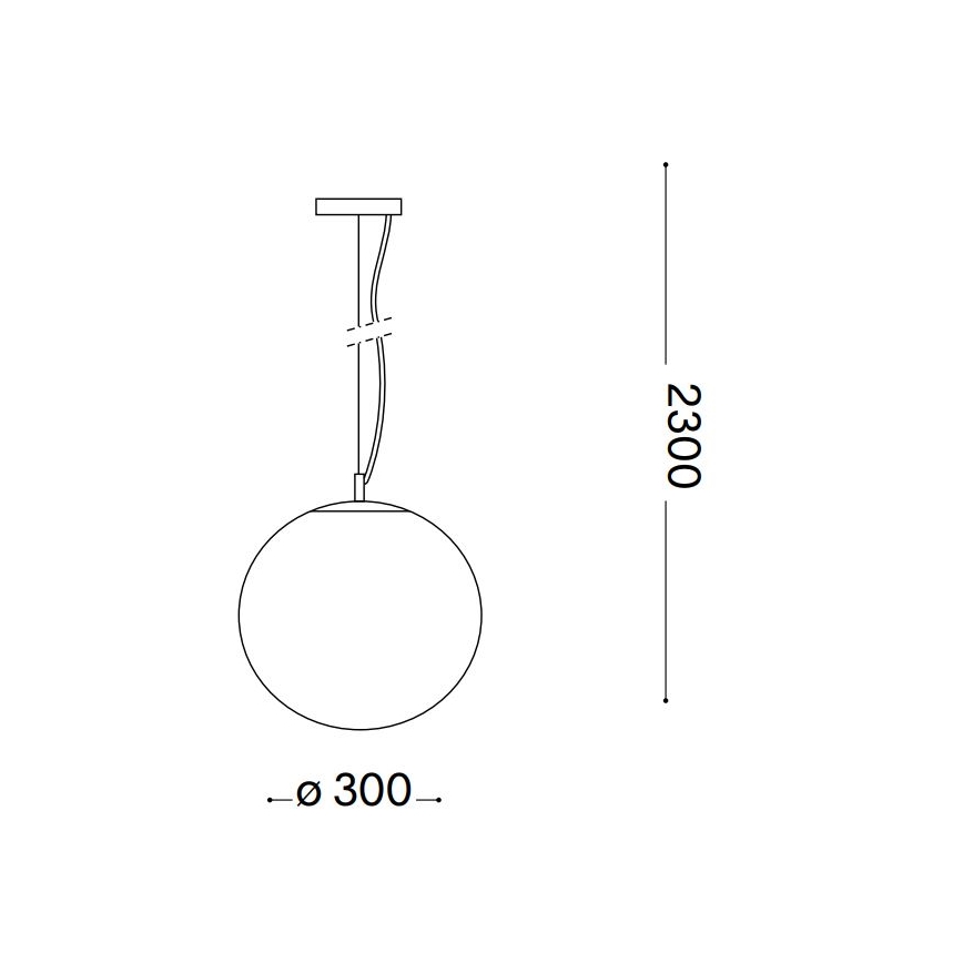 Ideal Lux - Żyrandol na lince MAPA 1xE27/42W/230V śr. 30 cm przezroczysty