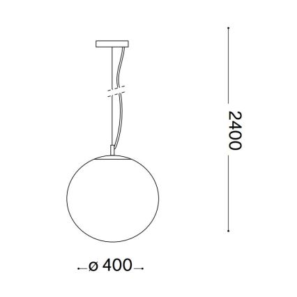 Ideal Lux - Żyrandol na lince MAPA 1xE27/42W/230V śr. 40 cm złoty/dymny