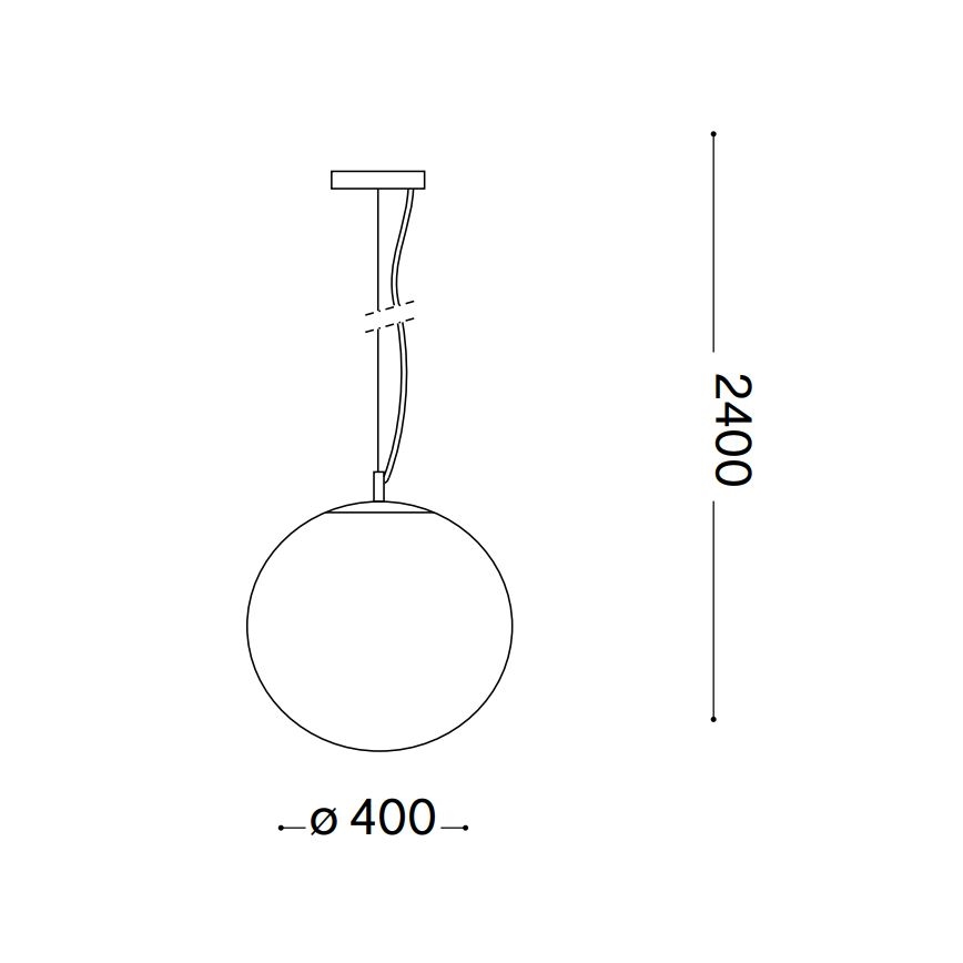 Ideal Lux - Żyrandol na lince MAPA 1xE27/42W/230V śr. 40 cm złoty/dymny