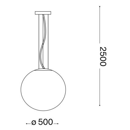 Ideal Lux - Żyrandol na lince MAPA 1xE27/42W/230V śr. 50 cm szary/dymny