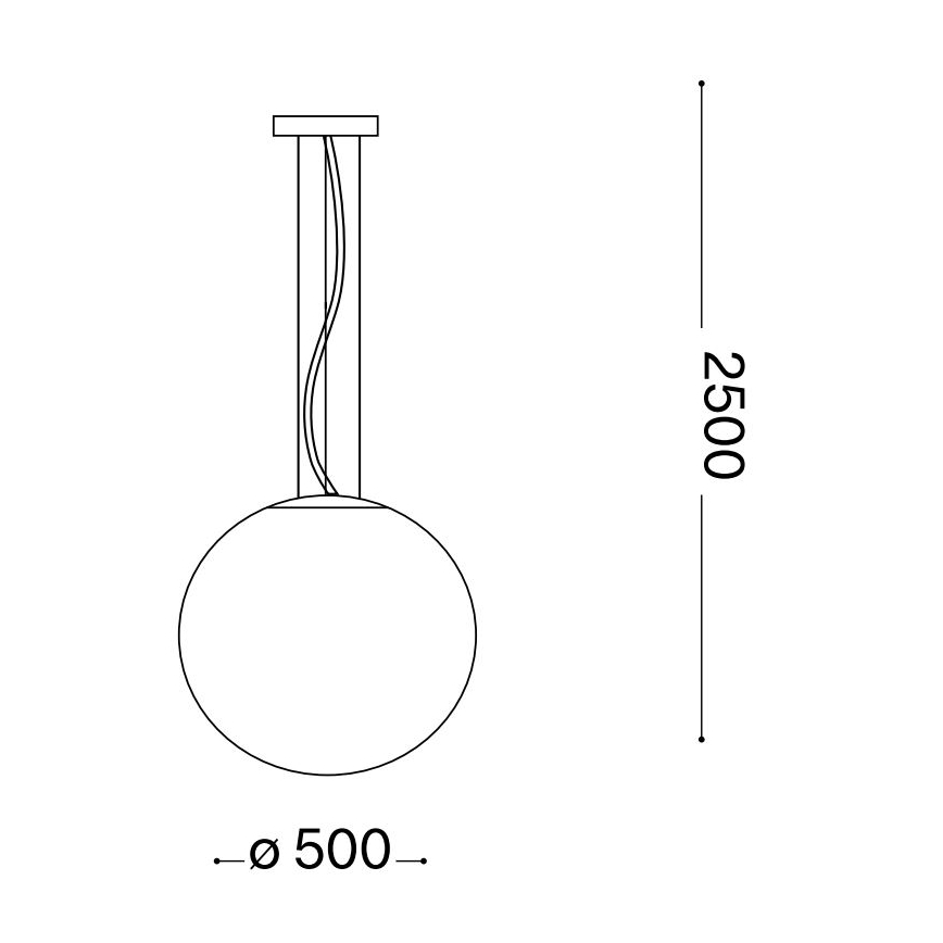 Ideal Lux - Żyrandol na lince MAPA 1xE27/42W/230V śr. 50 cm złoty/dymny
