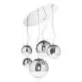 Ideal Lux - Żyrandol na lince MAPA FADE 5xE27/60W/230V chrom błyszczący