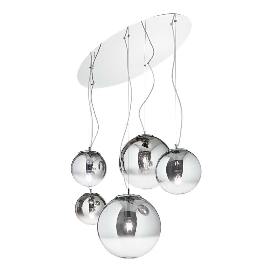 Ideal Lux - Żyrandol na lince MAPA FADE 5xE27/60W/230V chrom błyszczący