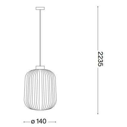 Ideal Lux - Żyrandol na lince MINT 1xE27/60W/230V śr. 14 cm zielony