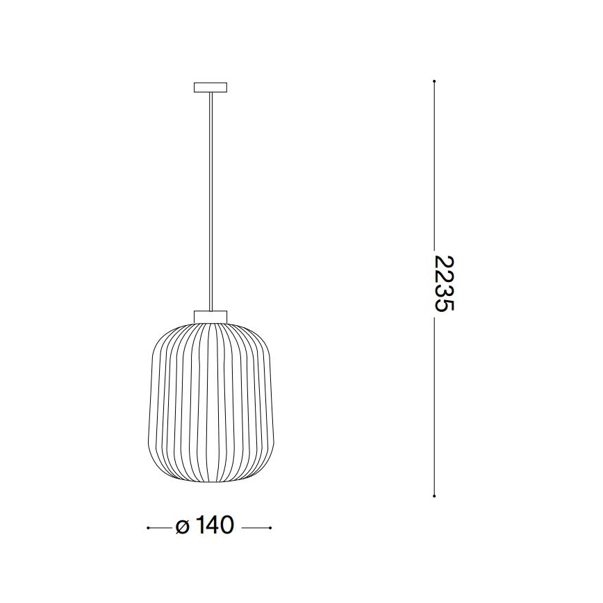 Ideal Lux - Żyrandol na lince MINT 1xE27/60W/230V śr. 14 cm zielony