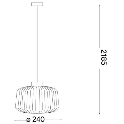 Ideal Lux - Żyrandol na lince MINT 1xE27/60W/230V śr. 24 cm przezroczysty