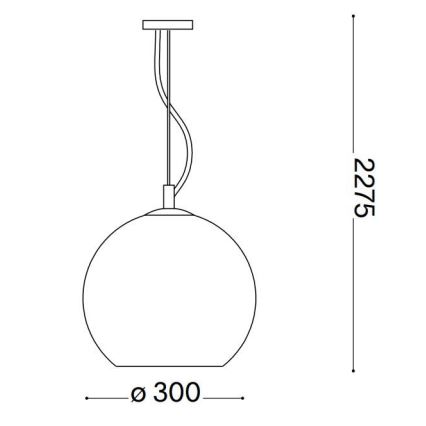 Ideal Lux - Żyrandol na lince NEMO 1xE27/42W/230V miedź