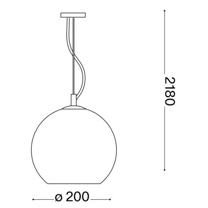Ideal Lux - Żyrandol na lince NEMO 1xE27/42W/230V śr. 20 cm beżowy