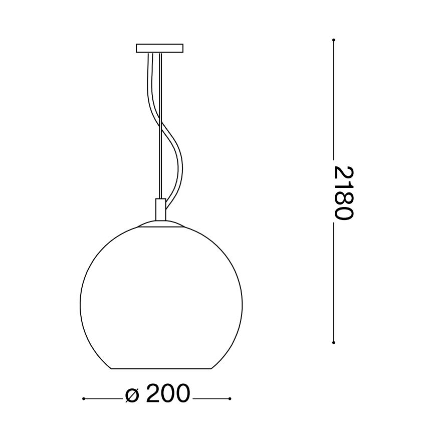 Ideal Lux - Żyrandol na lince NEMO 1xE27/42W/230V śr. 20 cm beżowy