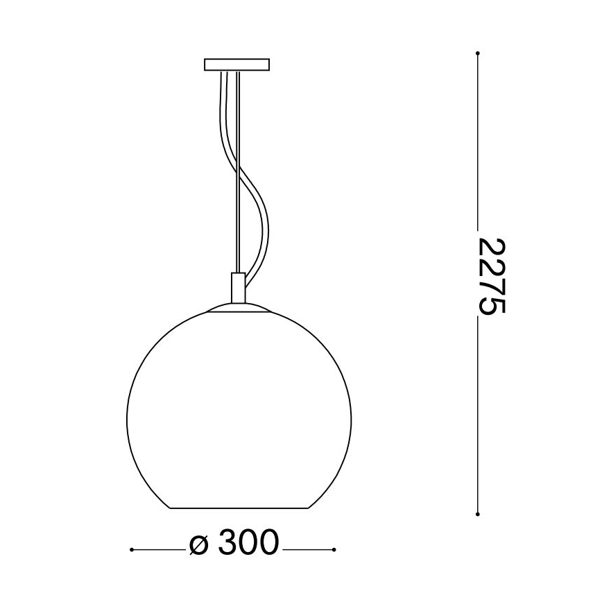 Ideal Lux - Żyrandol na lince NEMO 1xE27/42W/230V śr. 30 cm beżowy