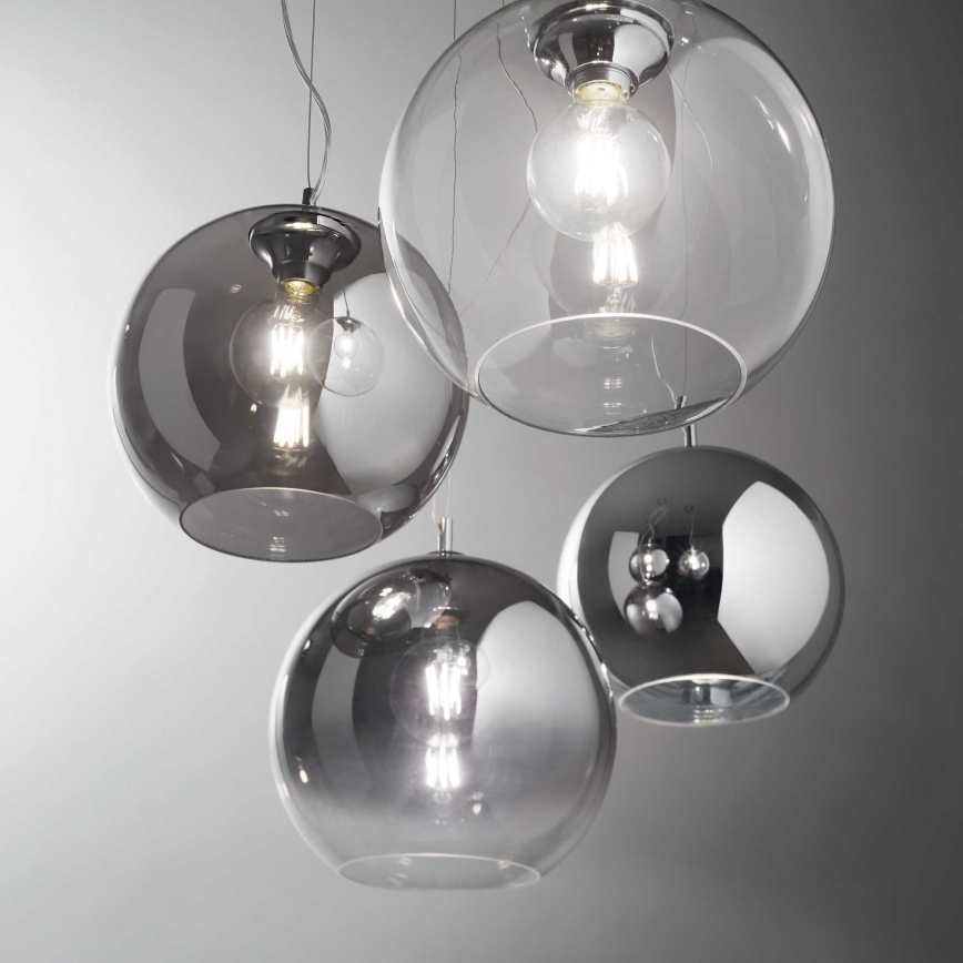 Ideal Lux - Żyrandol na lince NEMO 1xE27/42W/230V śr. 30 cm dymna