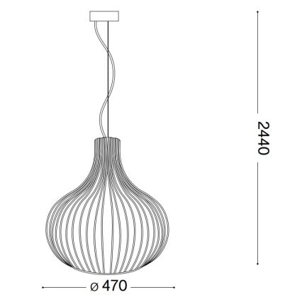 Ideal Lux - Żyrandol na lince ONION 1xE27/60W/230V śr. 47 cm