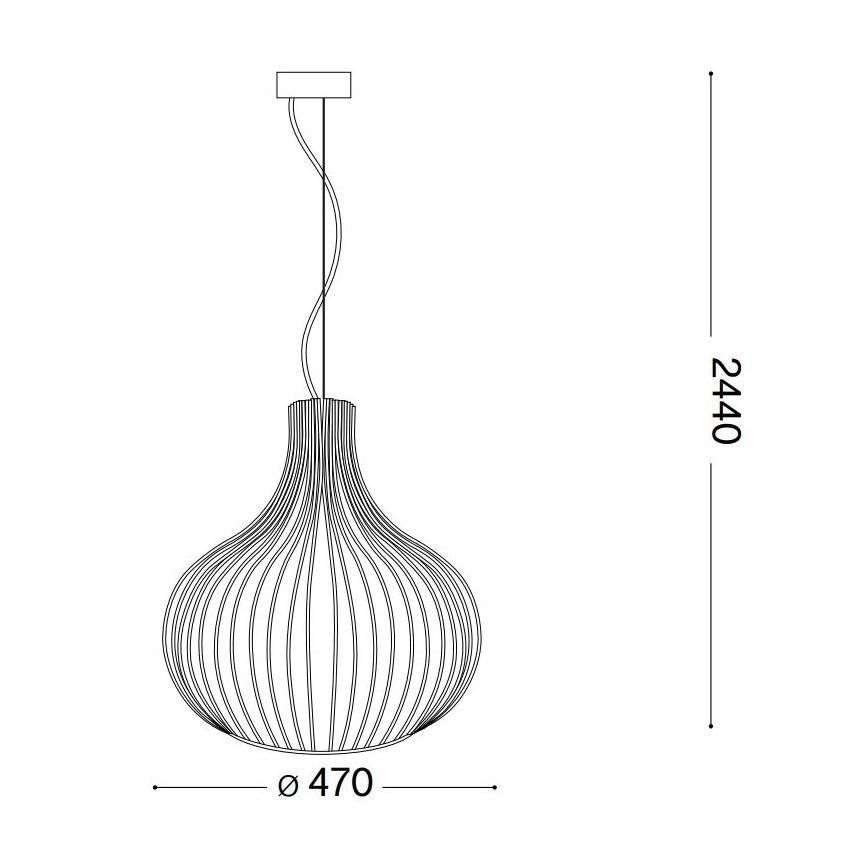 Ideal Lux - Żyrandol na lince ONION 1xE27/60W/230V śr. 47 cm