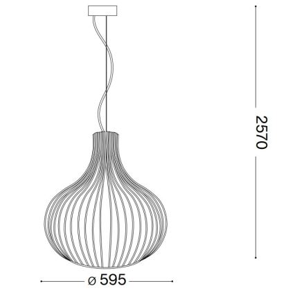 Ideal Lux - Żyrandol na lince ONION 1xE27/60W/230V śr. 59,5 cm