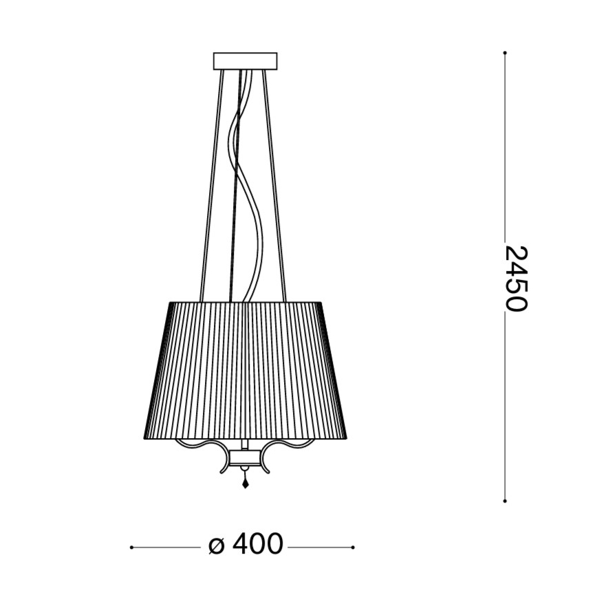 Ideal Lux - Żyrandol kryształowy na lince PEGASO 3xE14/28W/230V śr. 40 cm chrom błyszczący