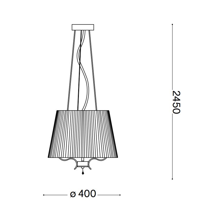 Ideal Lux - Żyrandol kryształowy na lince PEGASO 3xE14/28W/230V śr. 40 cm złoty