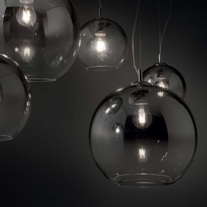 Ideal Lux - Żyrandol na linkach NEMO PLUS 5xE27/42W/230V błyszczący chrom/dymnoszary