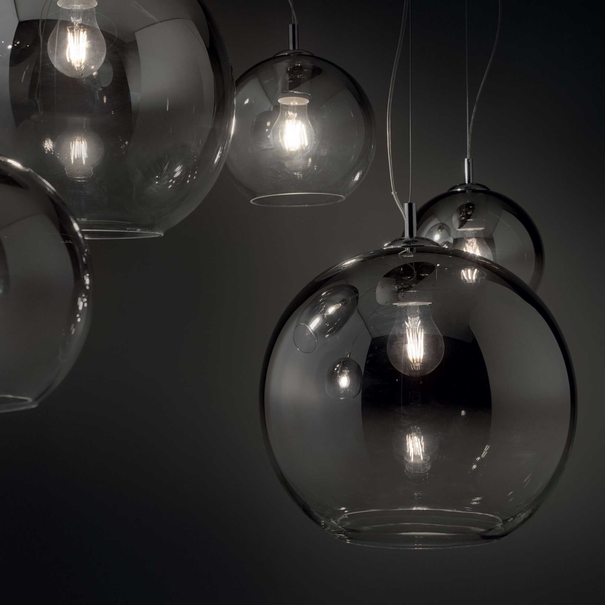 Ideal Lux - Żyrandol na linkach NEMO PLUS 5xE27/42W/230V błyszczący chrom/dymnoszary