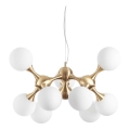 Ideal Lux - Żyrandol na linkach NODI 9xE14/28W/230V śr. 80 cm mosiądz/biały