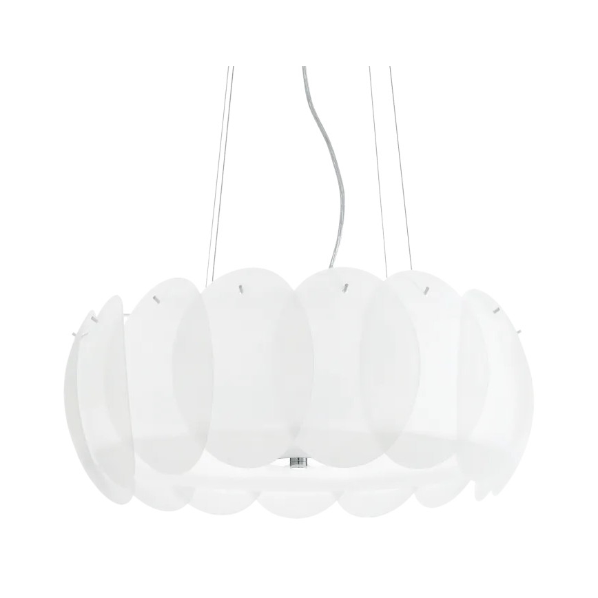 Ideal Lux - Żyrandol na linkach OVALINO 8xE27/60W/230V śr. 55 cm biały