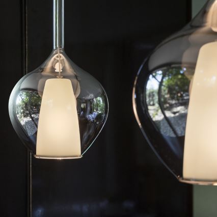 Ideal Lux - Żyrandol na przewodzie KALIQUE 1xE27/42W/230V Ø 18 cm dymowo-czarny