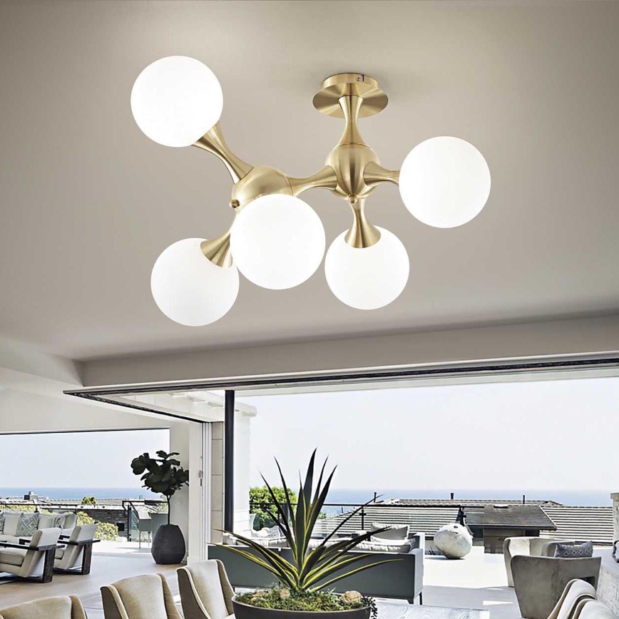 Ideal Lux - Żyrandol natynkowy NODI 5xE14/28W/230V mosiądz