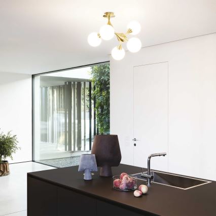 Ideal Lux - Żyrandol natynkowy NODI 5xE14/28W/230V mosiądz