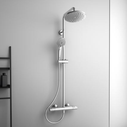 Ideal Standard A7208AA - Zestaw prysznicowy z baterią termostatyczną CERATHERM T25, błyszczący chrom