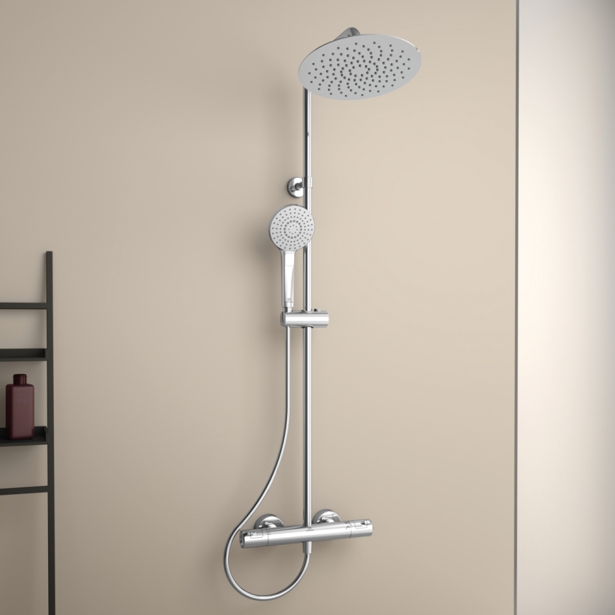 Ideal Standard A7565AA - Zestaw prysznicowy z baterią termostatyczną CERATHERM T50 błyszczący chrom