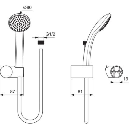 Ideal Standard B9506AA - Zestaw prysznicowy IDEALRAIN w błyszczącym chromie
