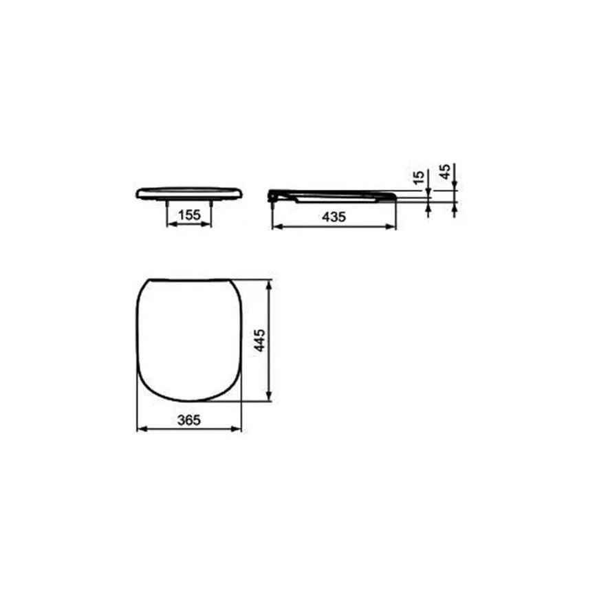 Ideal Standard T352901 - Deska sedesowa SoftClose TESI, biała