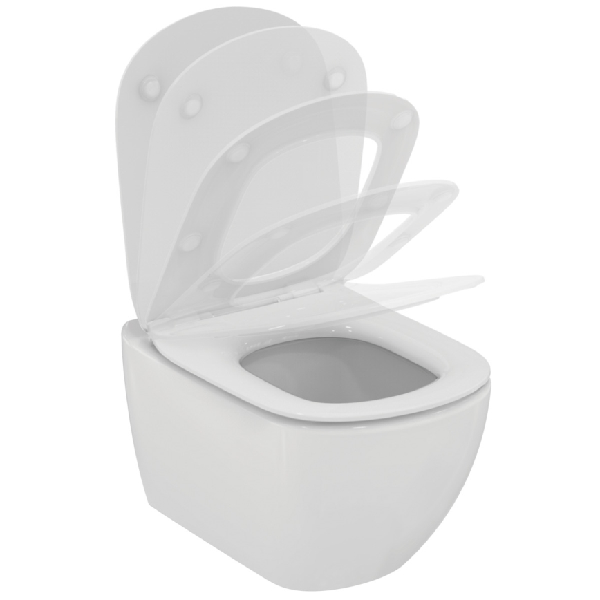 Ideal Standard T354601 - Wisząca miska WC z deską sedesową SoftClose TESI, ceramika/biała