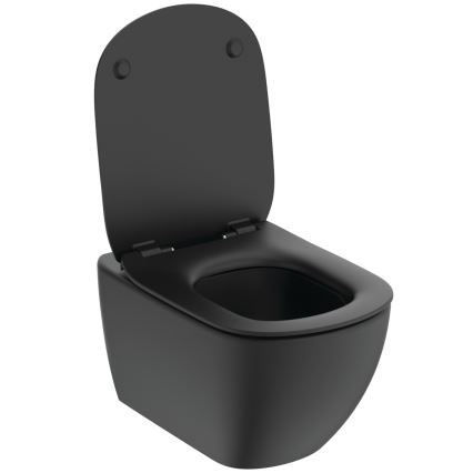 Ideal Standard T3546V3 - wisząca misa WC z deską SoftClose TESI, ceramika/czarna